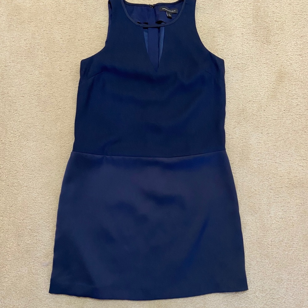 Banana Republic drop waist dark navy blue dress - Picture 2 of 6